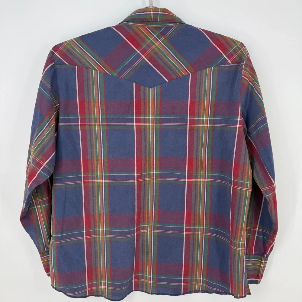 Corral West Ranchwear Men XL Plaid Long Sleeve‎ Pearl Snap Western Shirt Rodeo